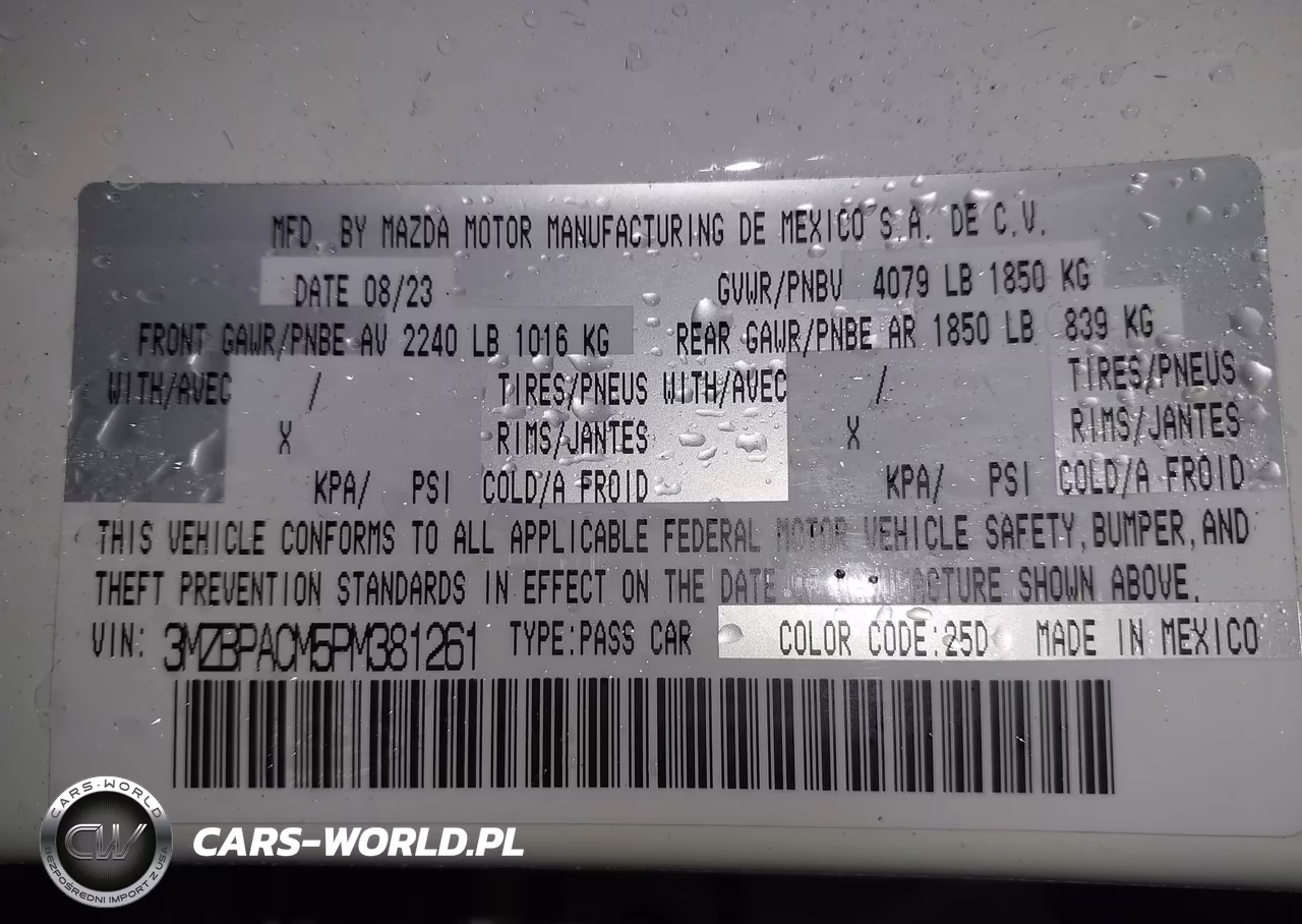 2023 Mazda Mazda3 2.5 S Preferred VIN:3MZBPACM5PM381261 - 9