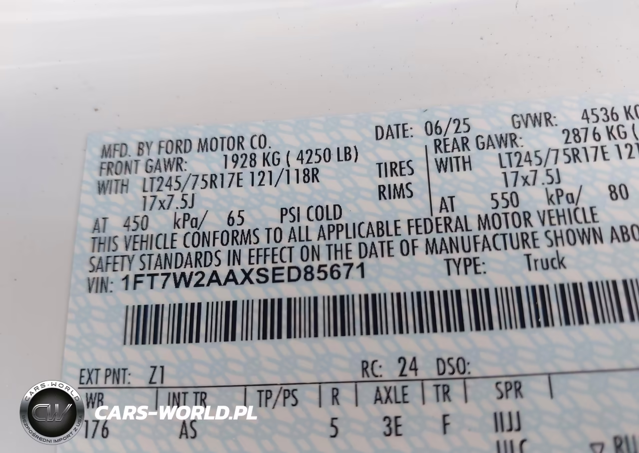 2025 Ford F-250 Xl VIN:1FT7W2AAXSED85671 - 9