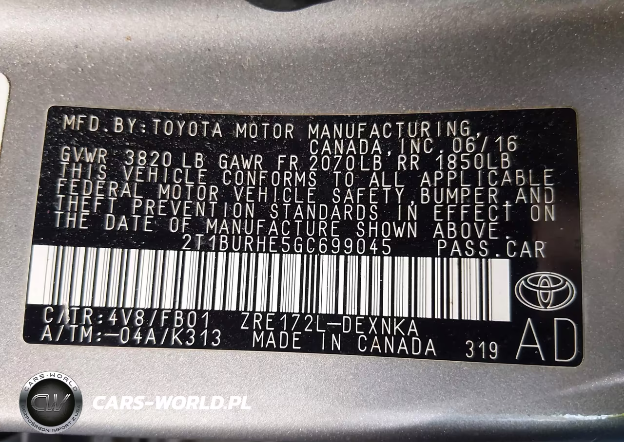 2016 Toyota Corolla L VIN:2T1BURHE5GC699045 - 9