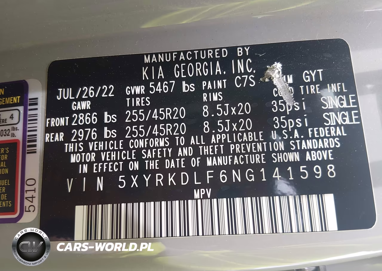 2022 Kia Sorento Sx VIN:5XYRKDLF6NG141598 - 9