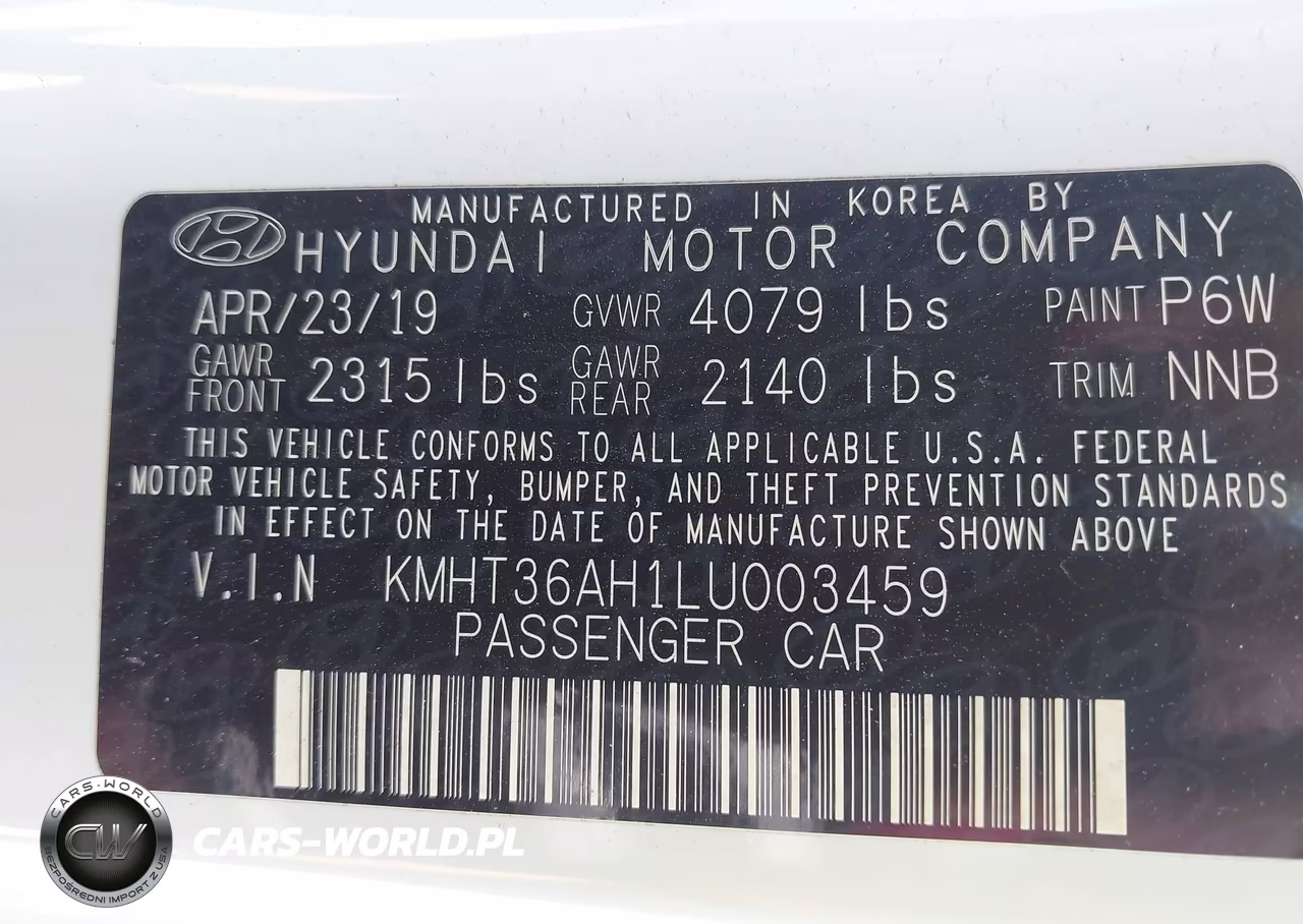 2020 Hyundai Veloster N VIN:KMHT36AH1LU003459 - 9