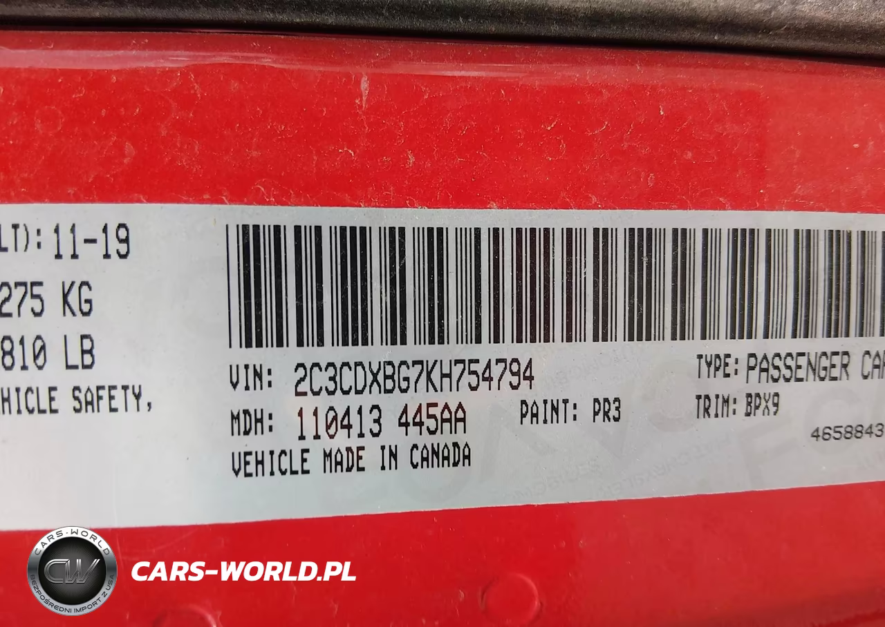2019 Dodge Charger Sxt Rwd VIN:2C3CDXBG7KH754794 - 9