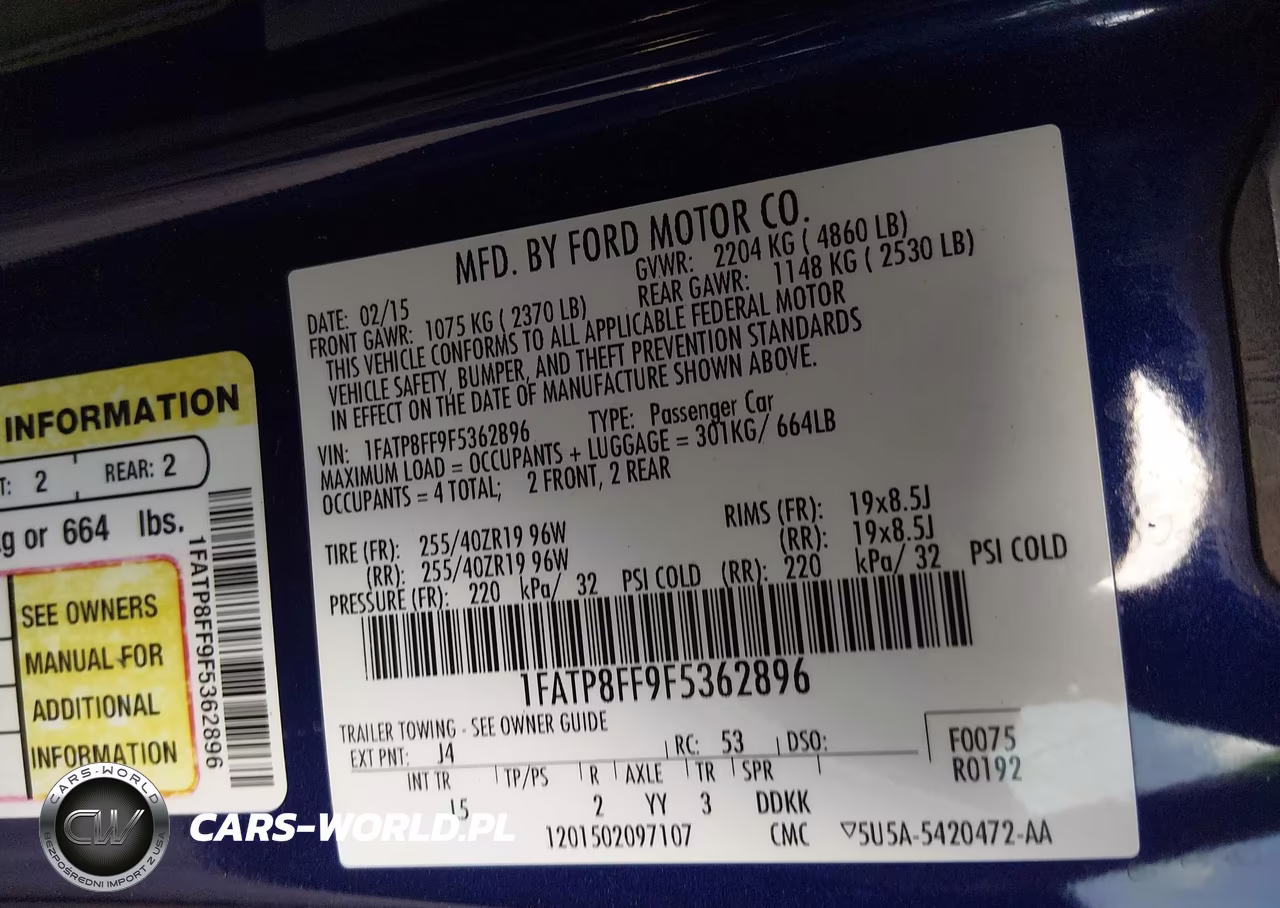 2015 Ford Mustang Gt Premium VIN:1FATP8FF9F5362896 - 9