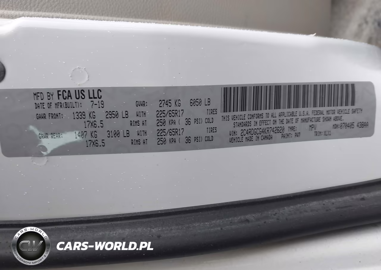 2019 Dodge Grand Caravan Sxt VIN:2C4RDGCG4KR742620 - 9
