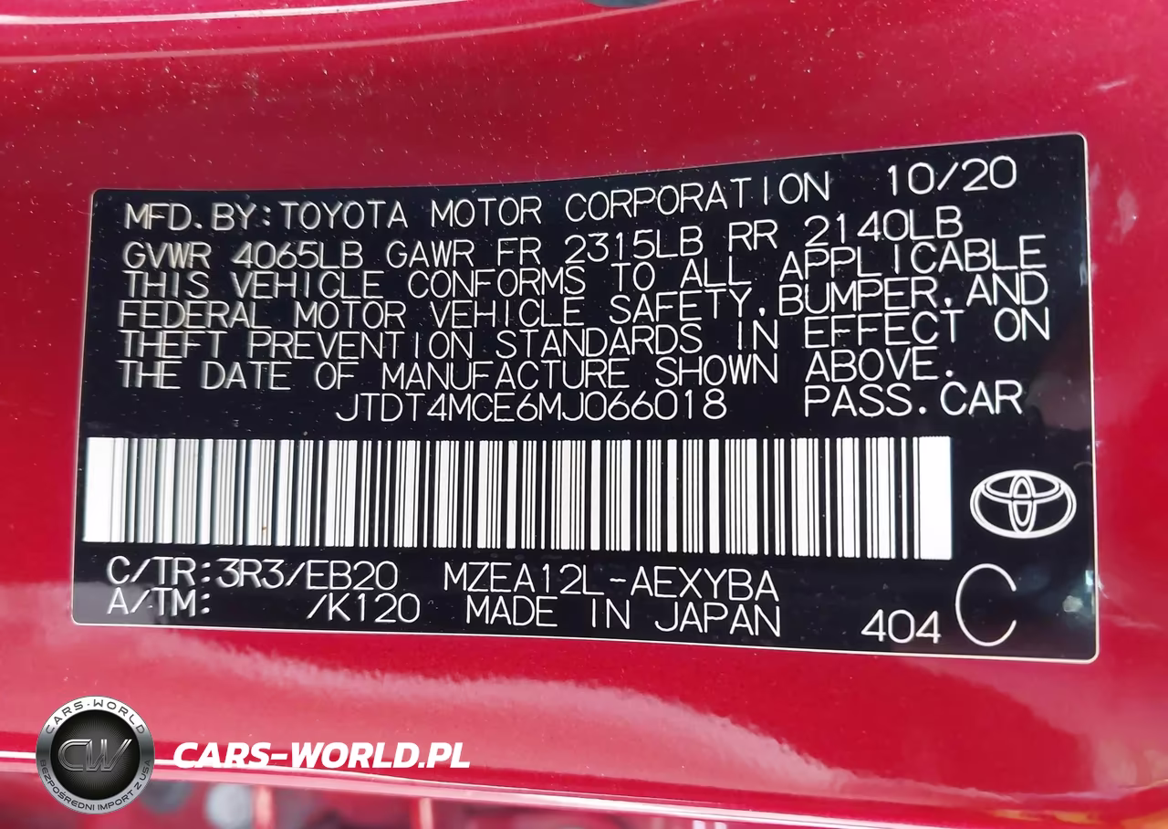 2021 Toyota Corolla Xse VIN:JTDT4MCE6MJ066018 - 9