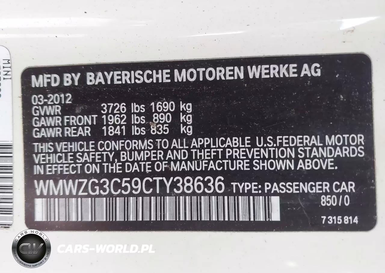 2012 Mini Cooper S Clubman VIN:WMWZG3C59CTY38636 - 9