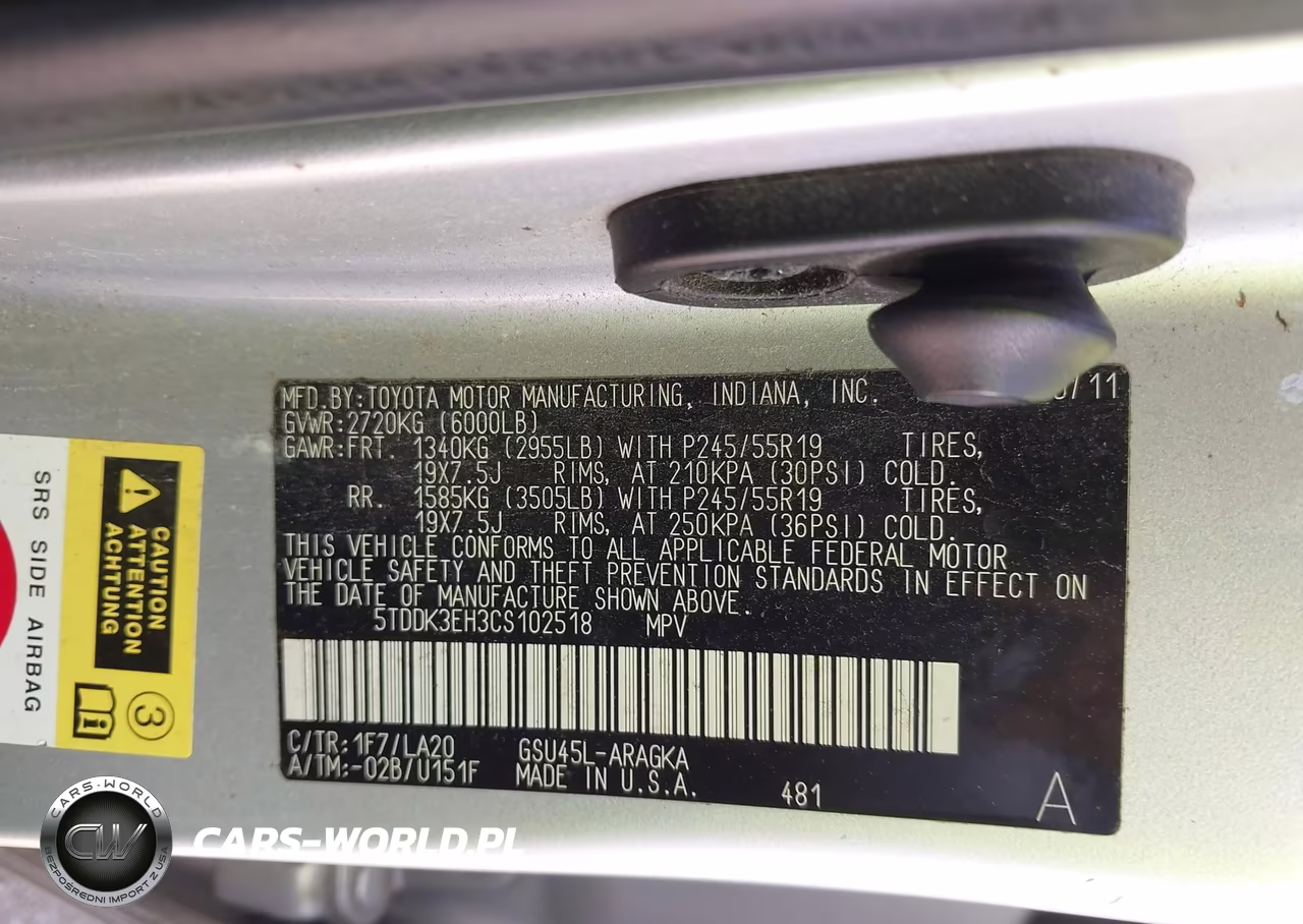 2012 Toyota Highlander Limited V6 VIN:5TDDK3EH3CS102518 - 9