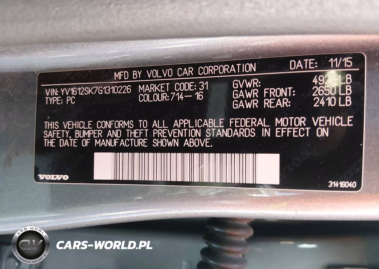 2016 Volvo V60 T5 Premier VIN:YV1612SK7G1310226 - 9