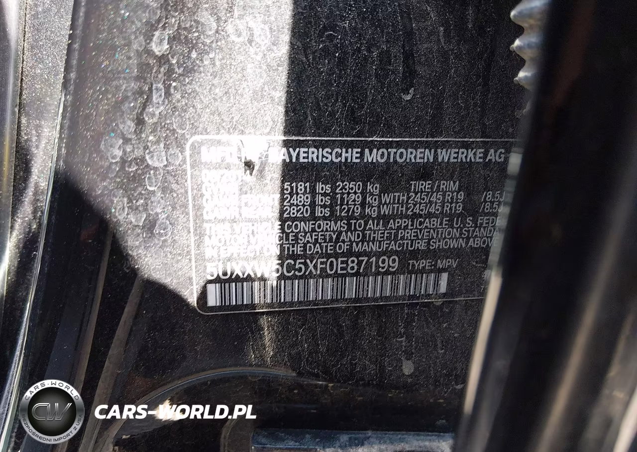2015 BMW X4 xDrive35I VIN:5UXXW5C5XF0E87199 - 9