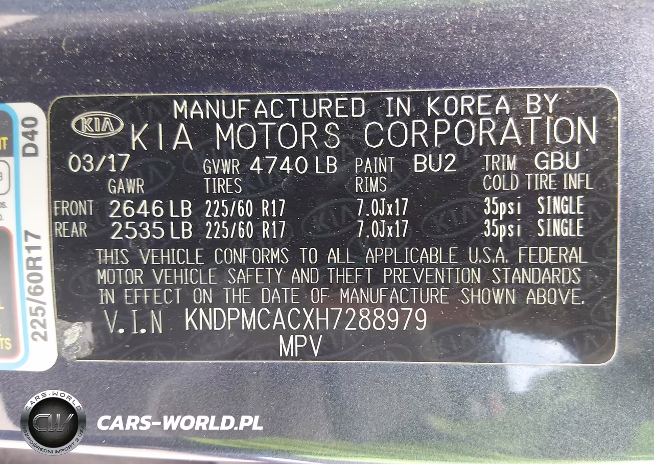 2017 Kia Sportage Lx VIN:KNDPMCACXH7288979 - 9