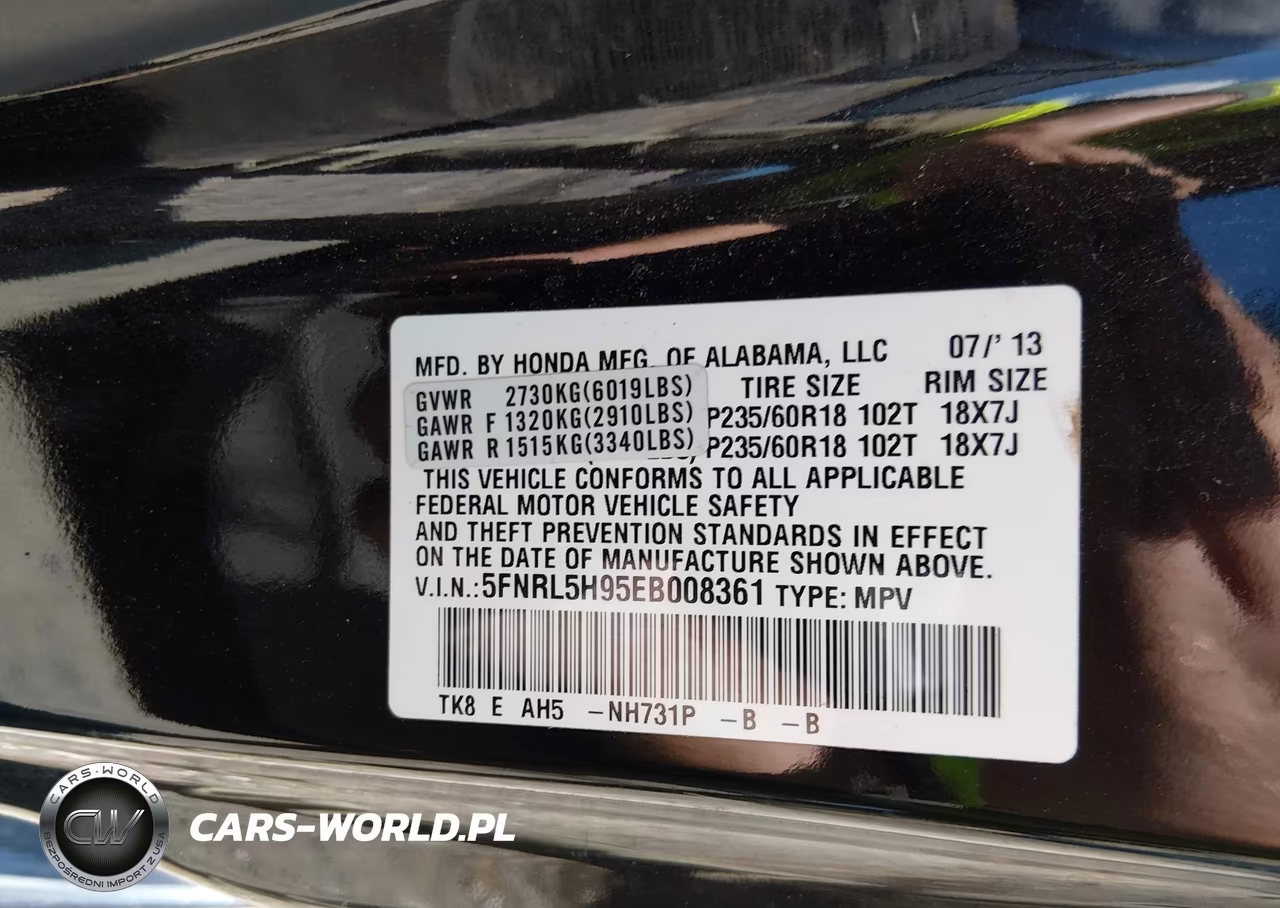2014 Honda Odyssey Touring-Touring Elite VIN:5FNRL5H95EB008361 - 9