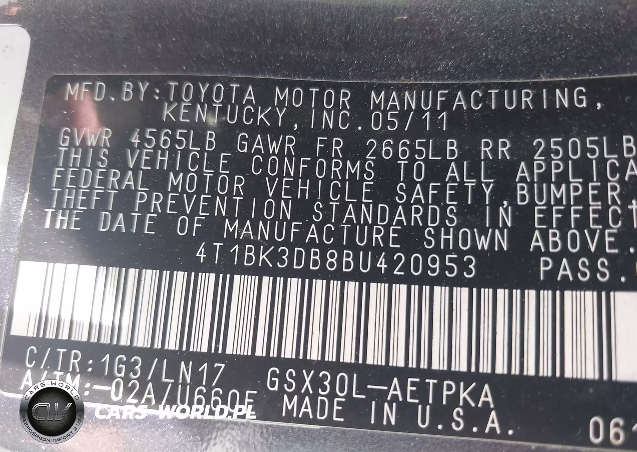 2011 Toyota Avalon Limited VIN:4T1BK3DB8BU420953 - 9
