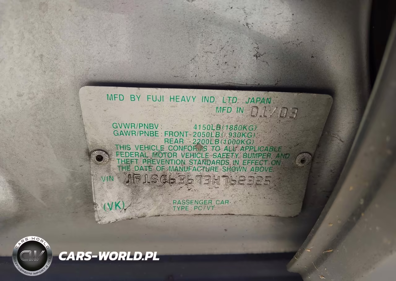 2003 Subaru Forester X VIN:JF1SG63673H762325 - 9