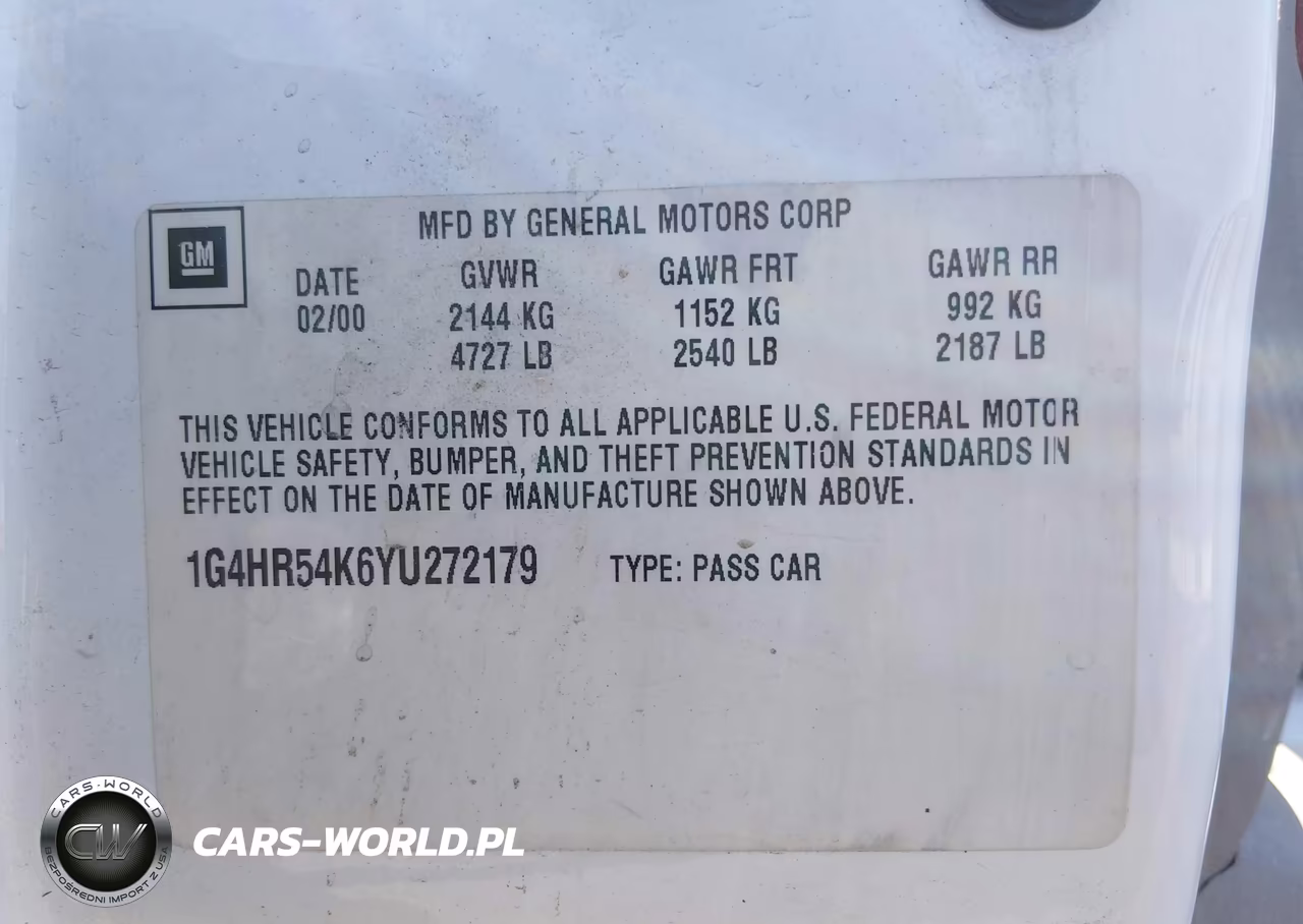 2000 Buick Lesabre Limited VIN:1G4HR54K6YU272179 - 9