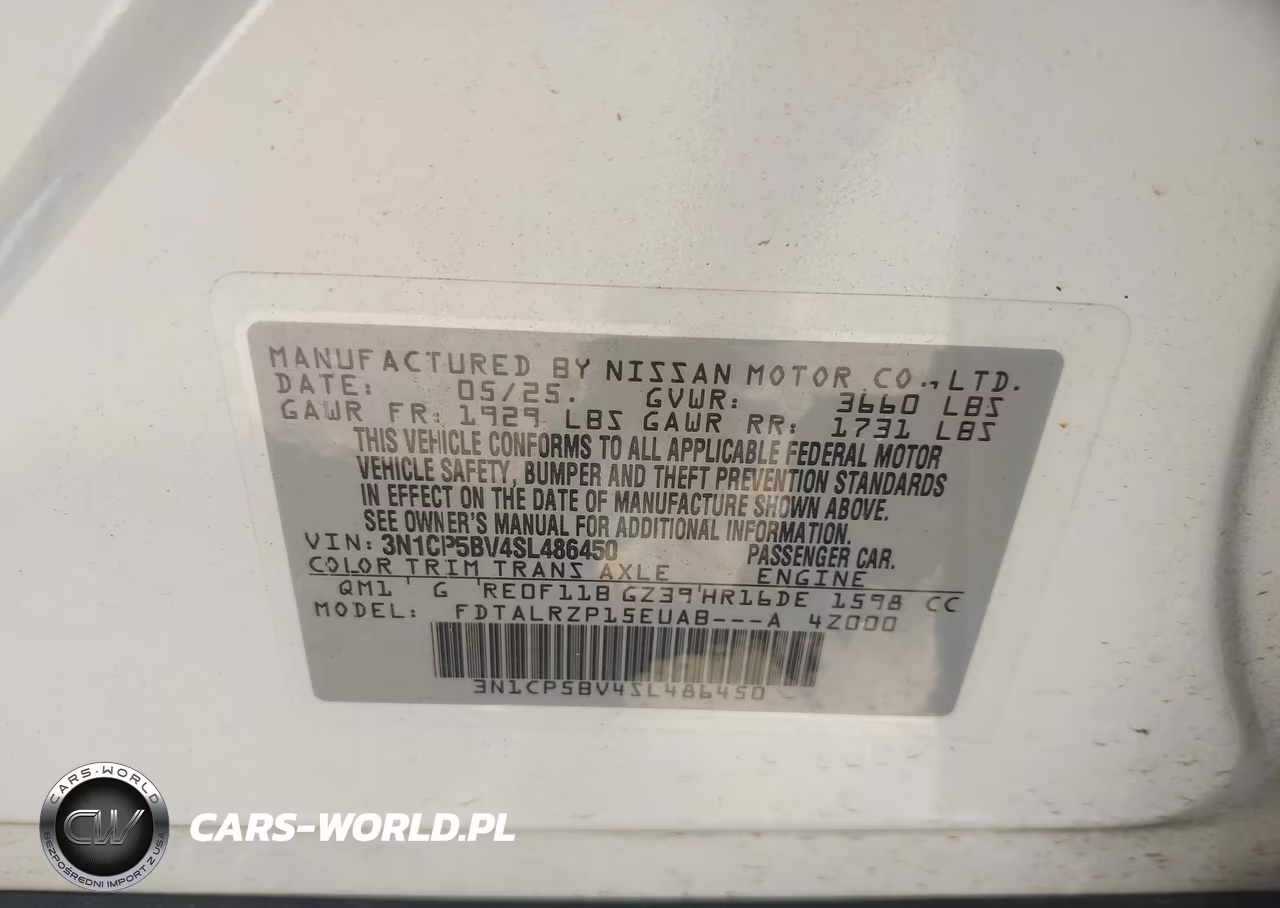 2025 Nissan Kicks Play S VIN:3N1CP5BV4SL486450 - 9