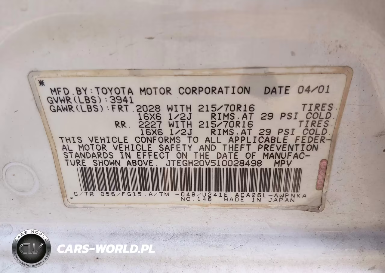 2001 Toyota Rav4 VIN:JTEGH20V510028498 - 9