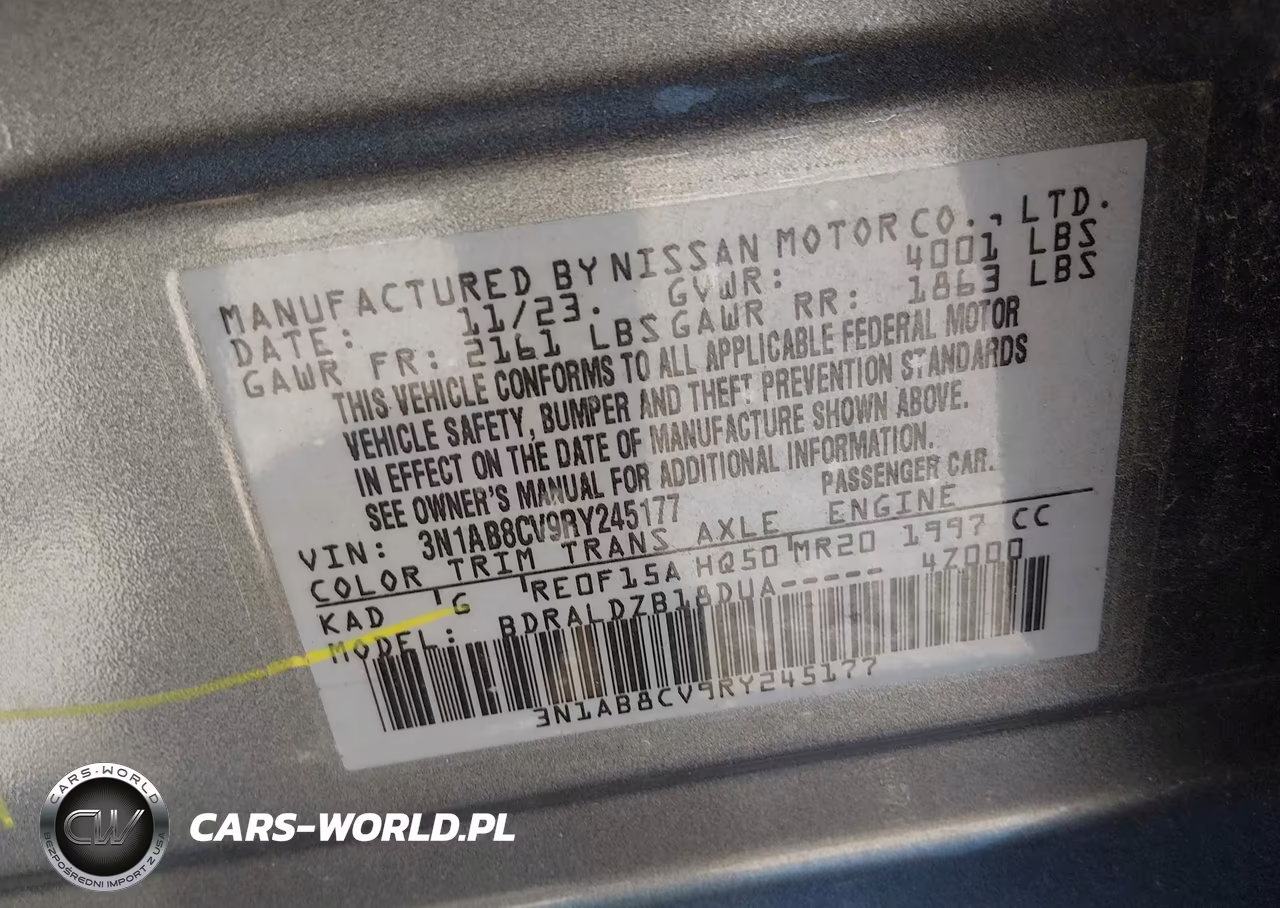 2024 Nissan Sentra Sv Xtronic Cvt VIN:3N1AB8CV9RY245177 - 9