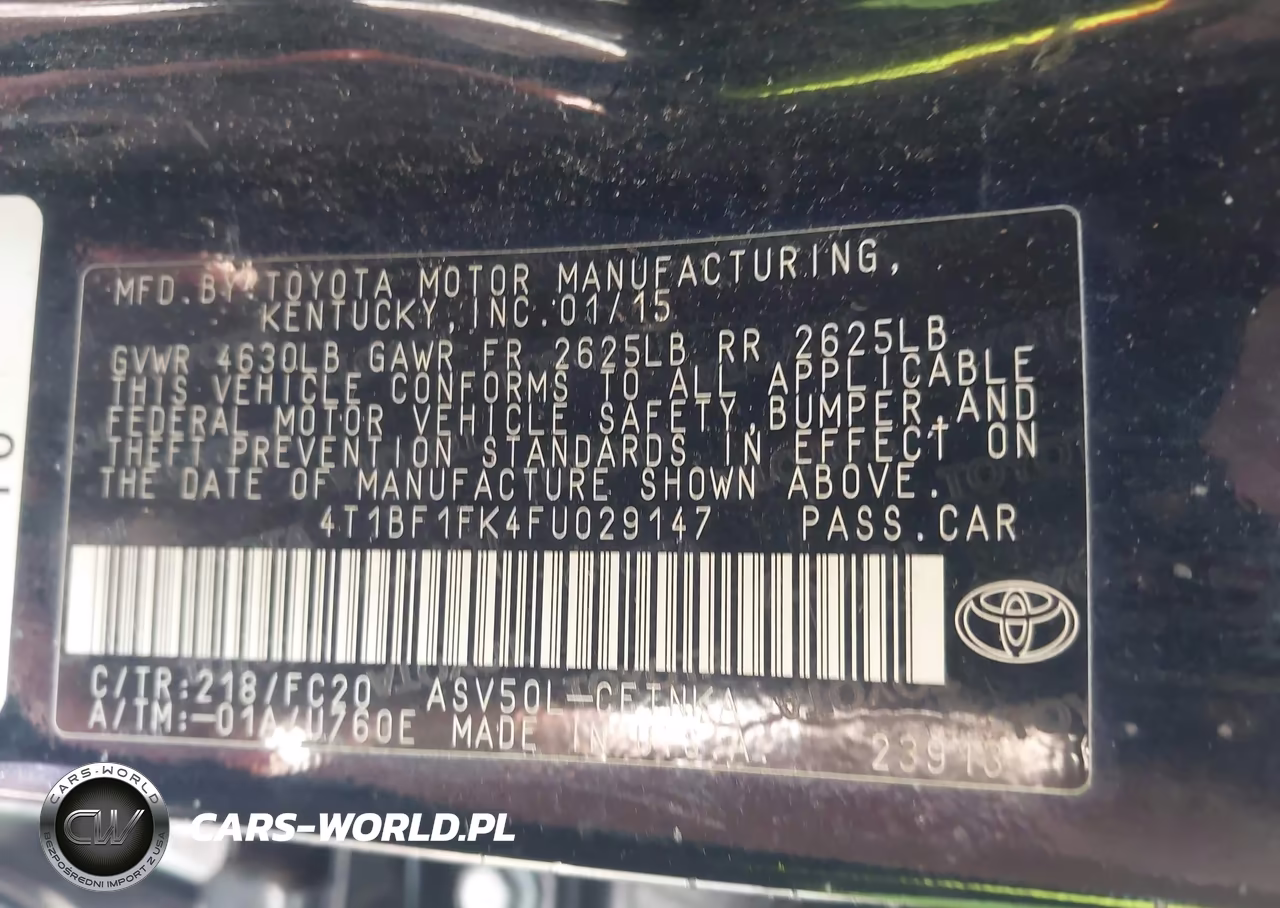 2015 Toyota Camry Le VIN:4T1BF1FK4FU029147 - 9