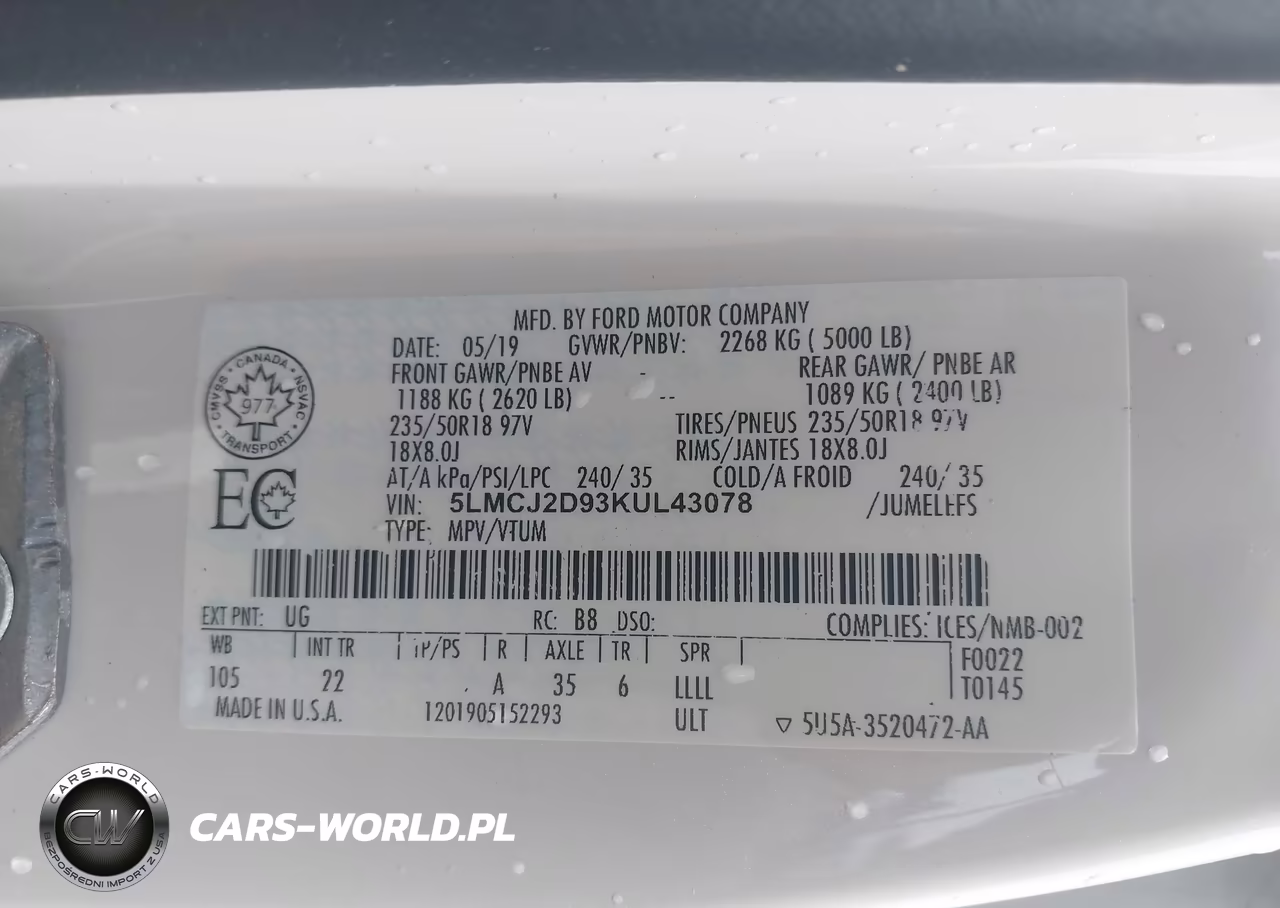 2019 Lincoln Mkc Select VIN:5LMCJ2D93KUL43078 - 9