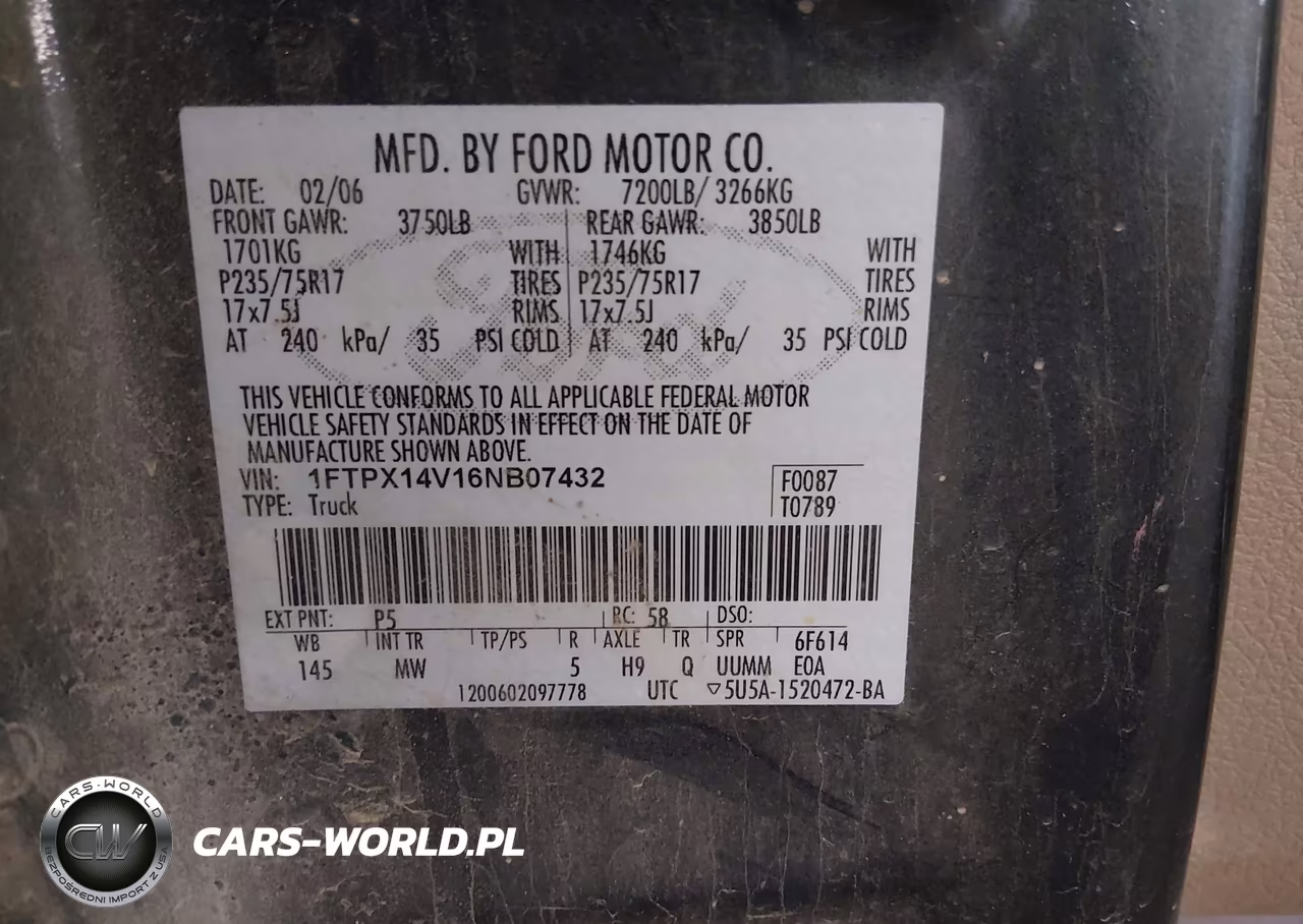 2006 Ford F-150 Fx4-Lariat-Xl-Xlt VIN:1FTPX14V16NB07432 - 9