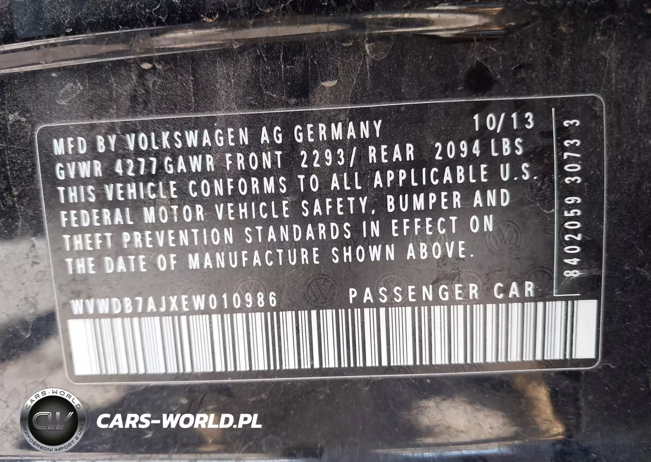 2014 Volkswagen Golf 2.5L (A6) (No Longer Orderable) VIN:WVWDB7AJXEW010986 - 9