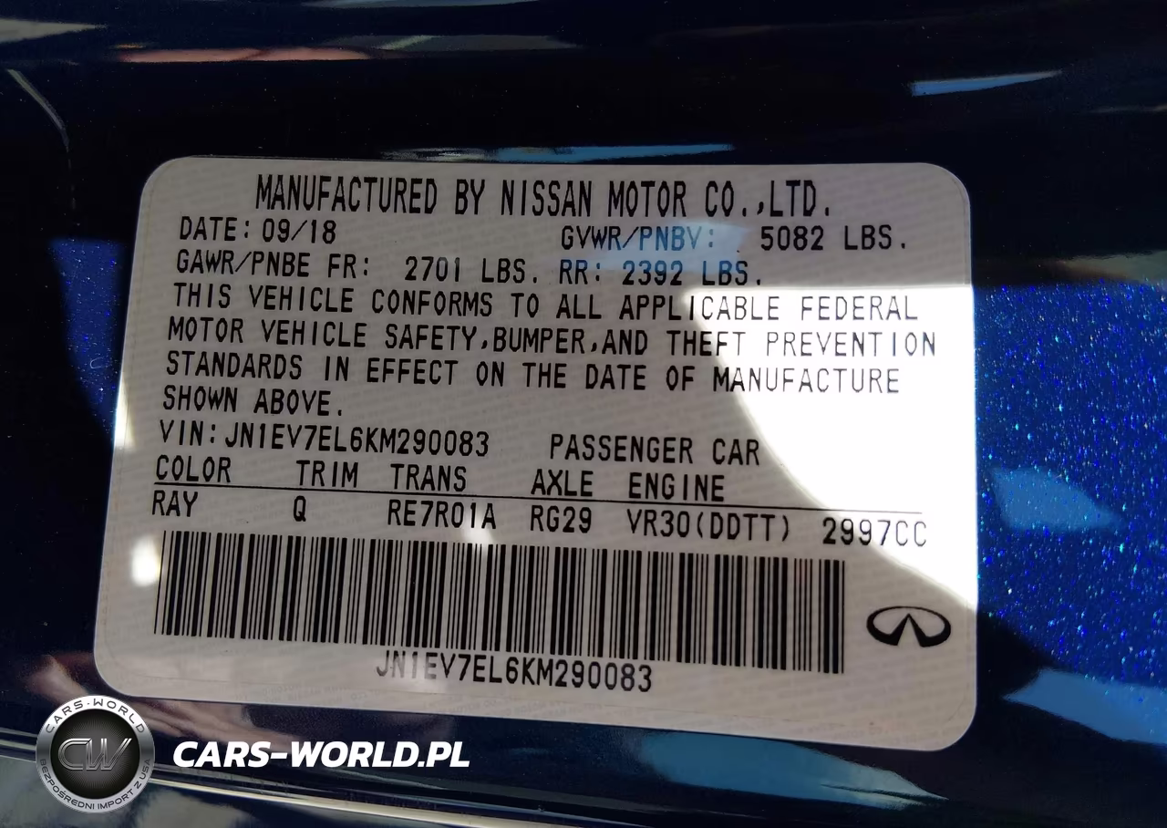 2019 Infiniti Q60 3.0T Luxe VIN:JN1EV7EL6KM290083 - 9