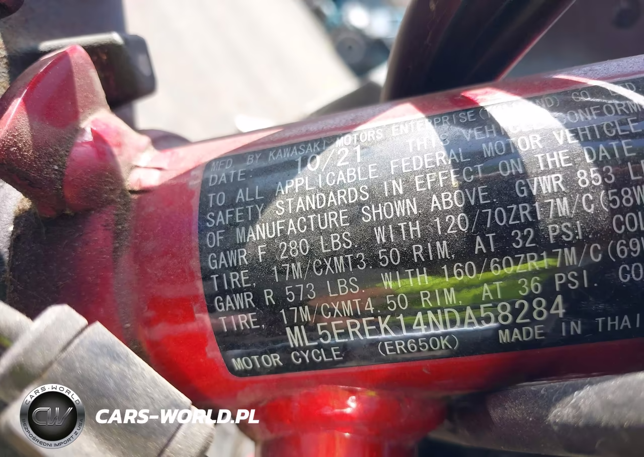 2022 Kawasaki Er650 K VIN:ML5EREK14NDA58284 - 10