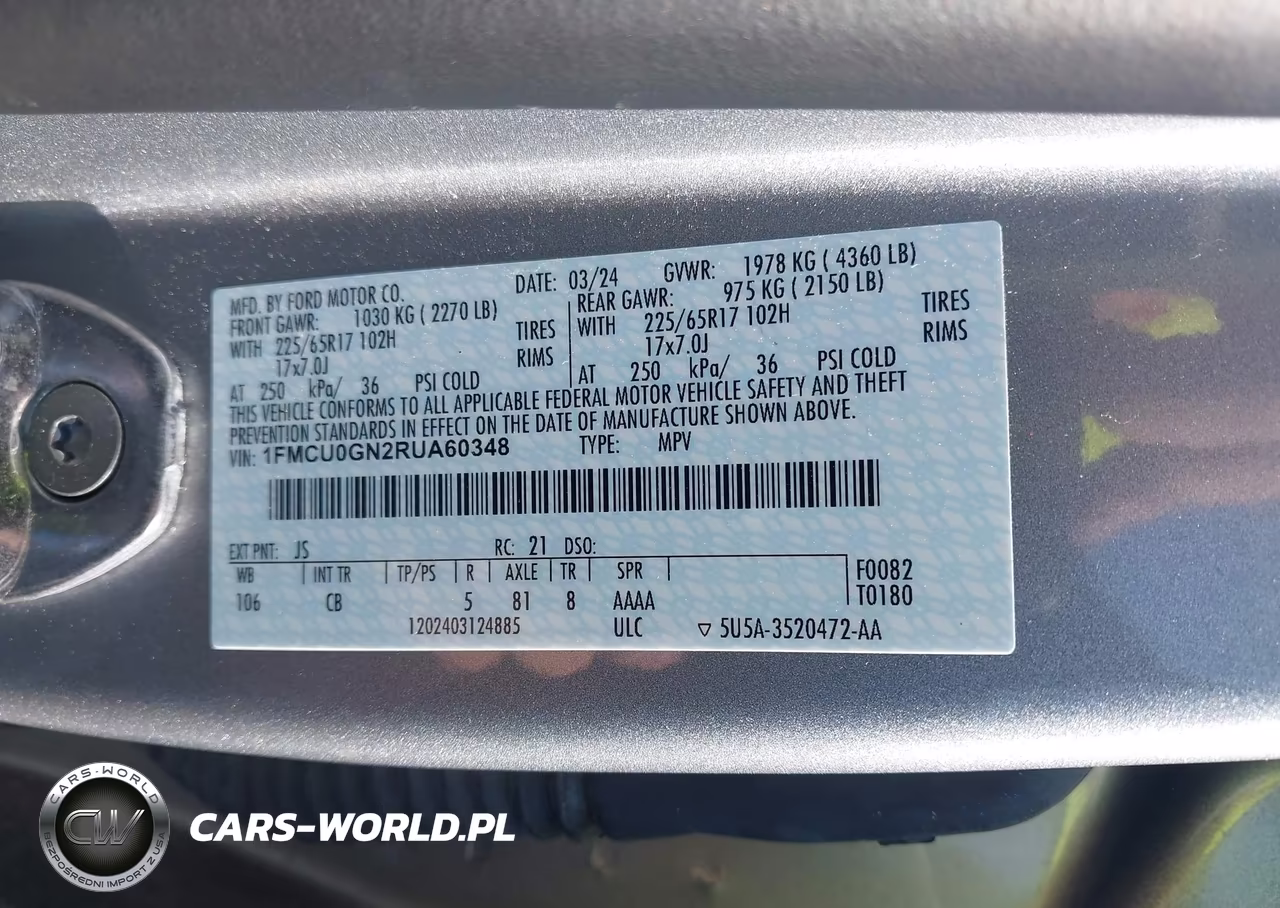 2024 Ford Escape Active VIN:1FMCU0GN2RUA60348 - 9