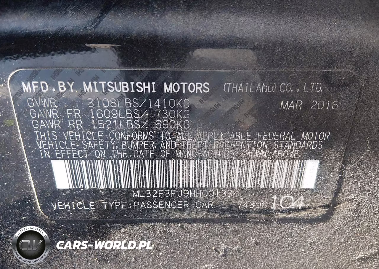 2017 Mitsubishi Mirage G4 Es VIN:ML32F3FJ9HH001334 - 9