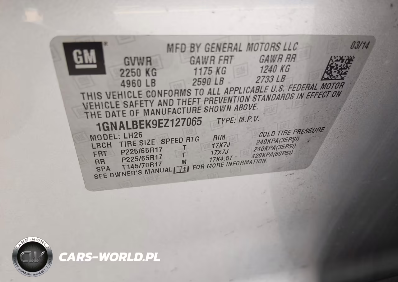 2014 Chevrolet Equinox Lt VIN:1GNALBEK9EZ127065 - 9