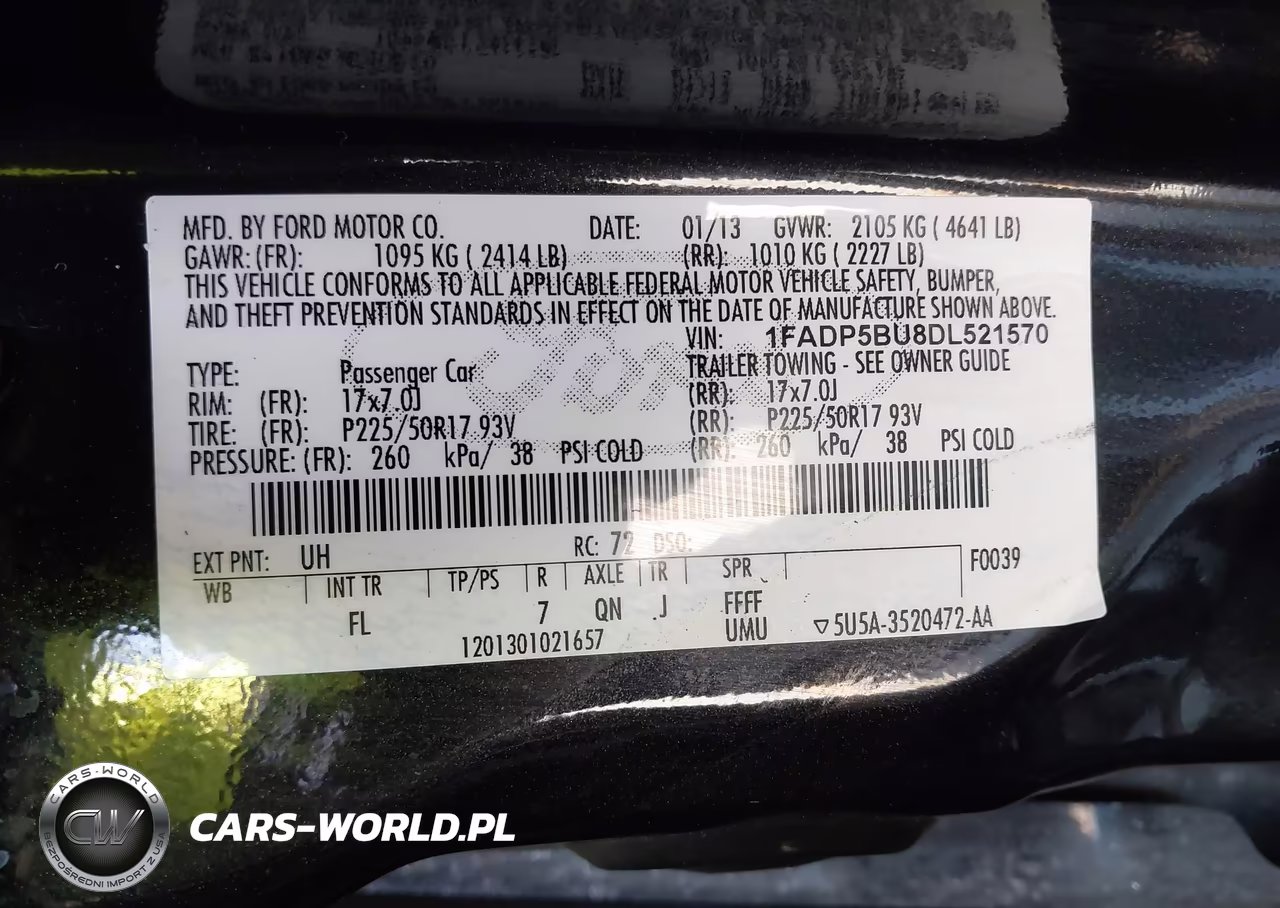 2013 Ford C-Max Hybrid Sel VIN:1FADP5BU8DL521570 - 9