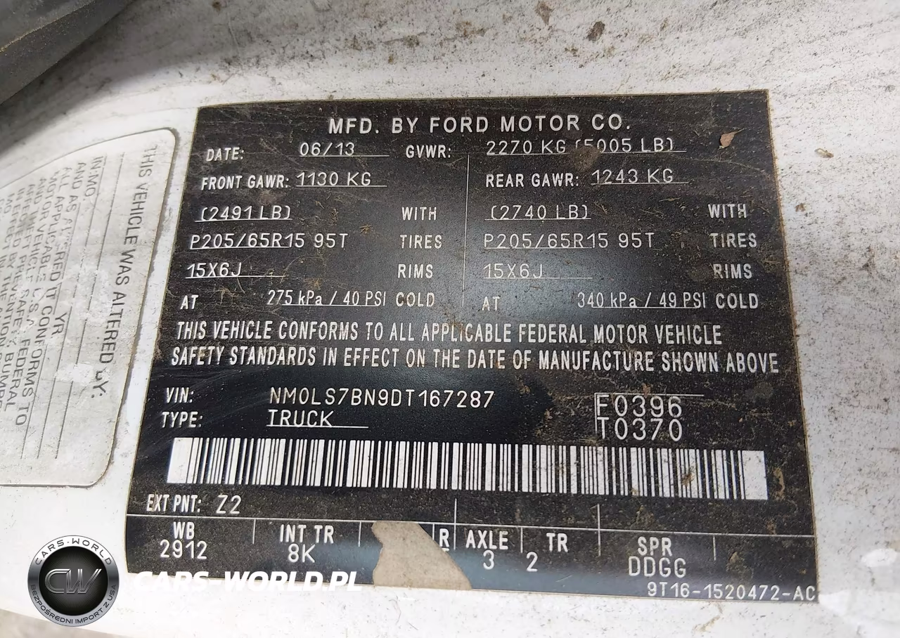 2013 Ford Transit Connect Xlt VIN:NM0LS7BN9DT167287 - 9