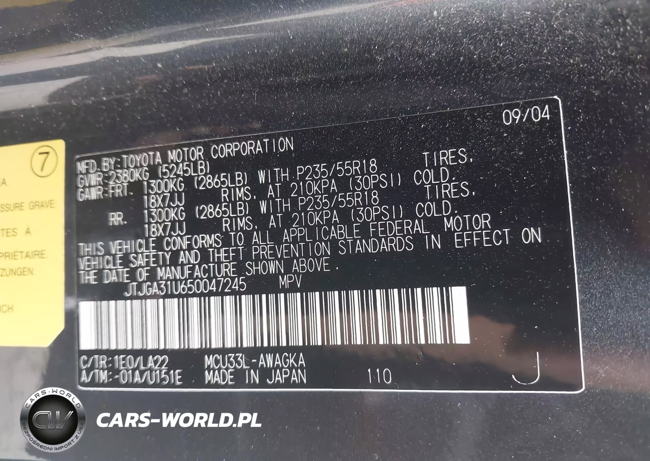 2005 Lexus Rx 330 VIN:JTJGA31U650047245 - 9