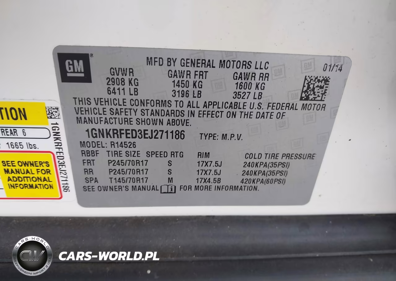 2014 Chevrolet Traverse Ls VIN:1GNKRFED3EJ271186 - 9