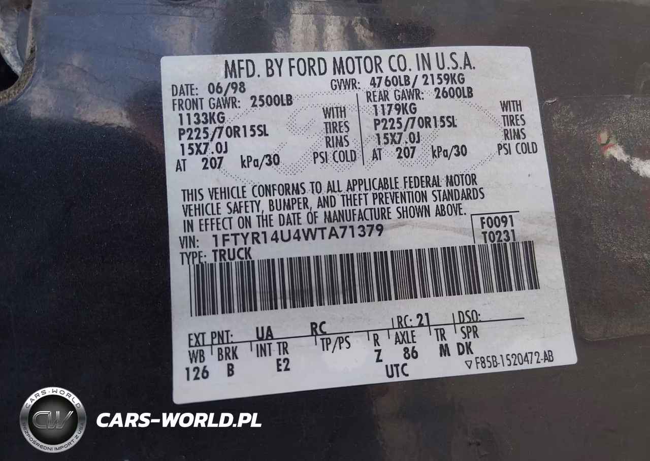 1998 Ford Ranger Splash-Xl-Xlt VIN:1FTYR14U4WTA71379 - 9