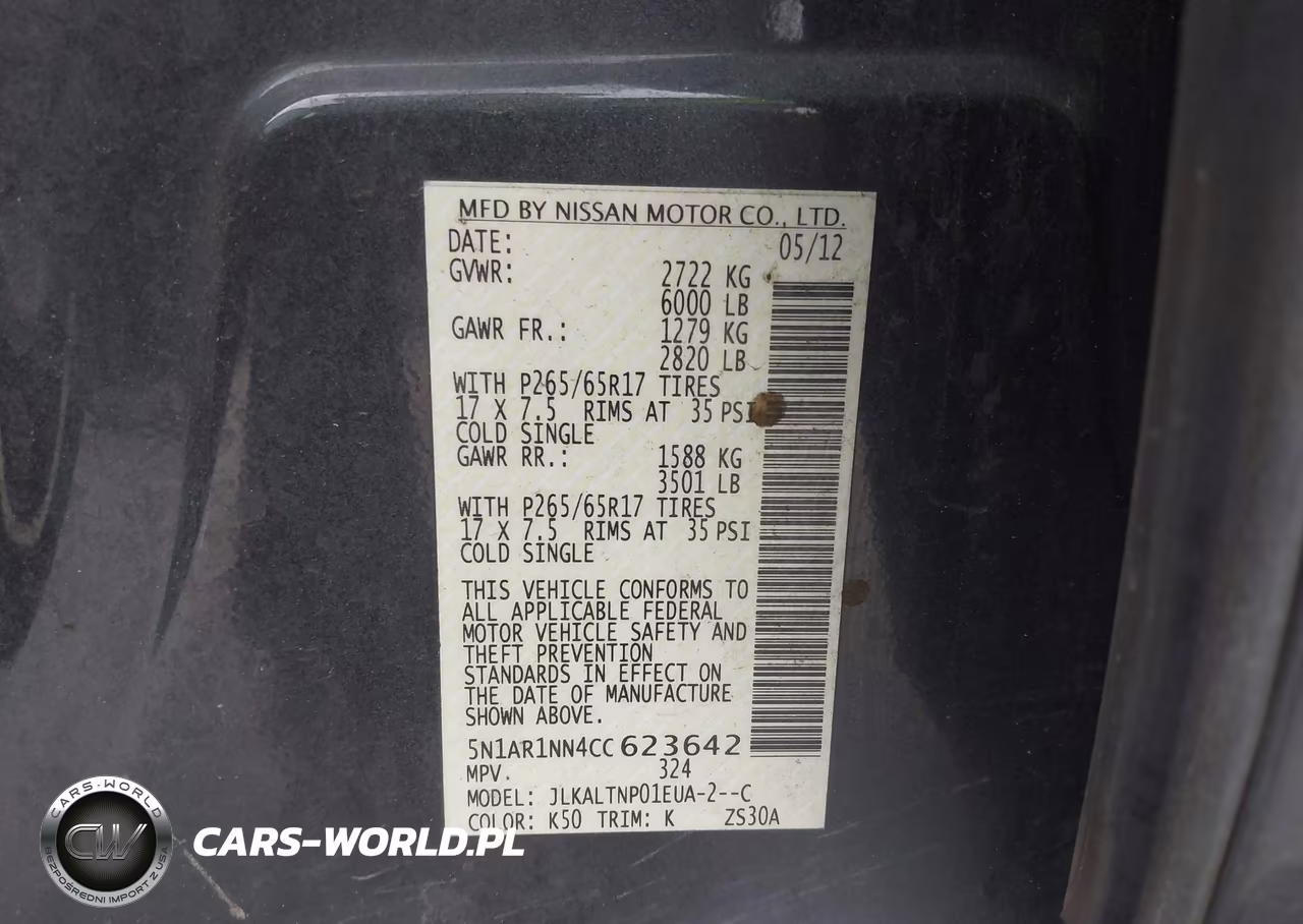 2012 Nissan Pathfinder Sv VIN:5N1AR1NN4CC623642 - 9