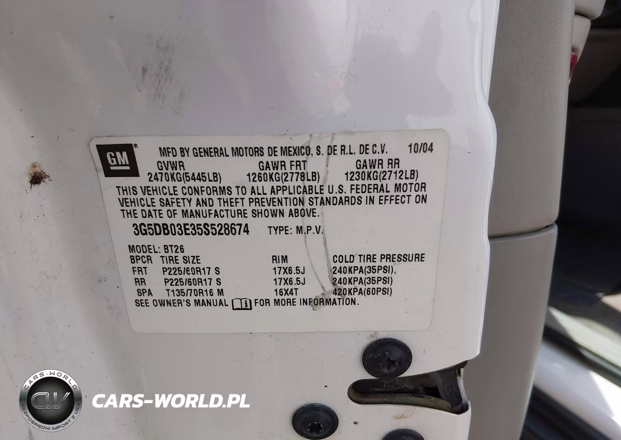 2005 Buick Rendezvous Cx VIN:3G5DB03E35S528674 - 9