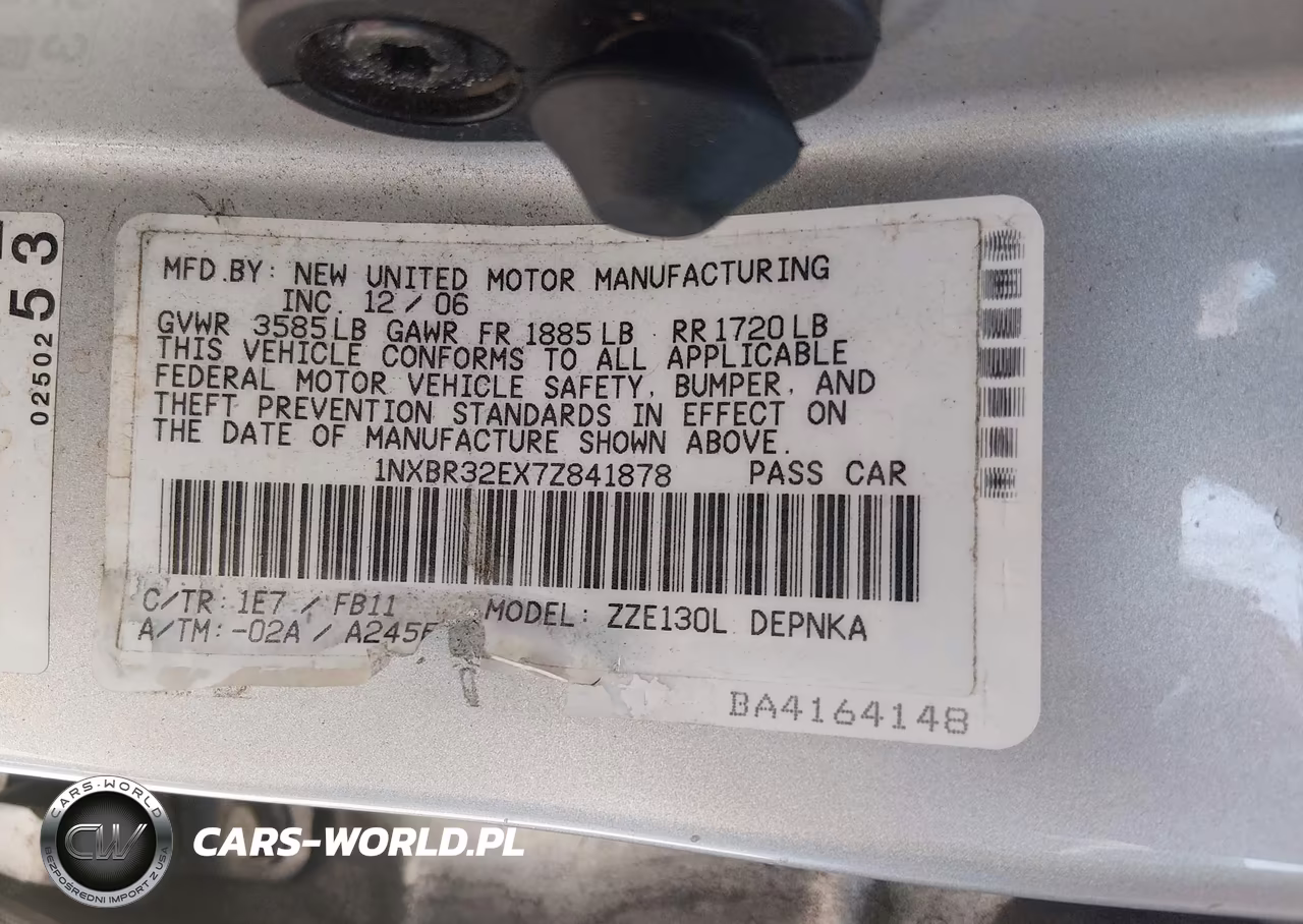 2007 Toyota Corolla Le VIN:1NXBR32EX7Z841878 - 9