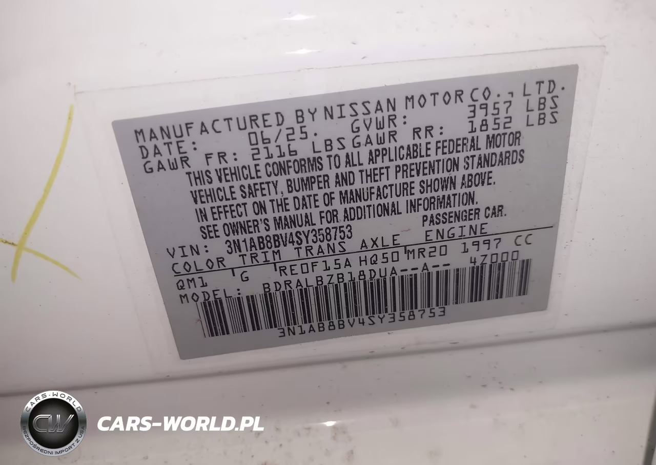 2025 Nissan Sentra S VIN:3N1AB8BV4SY358753 - 9