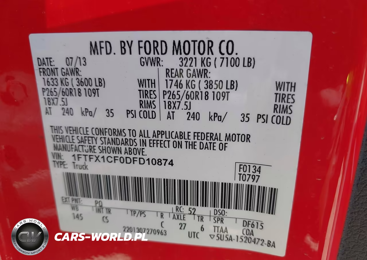 2013 Ford F-150 Fx2-Lariat-Stx-Xl-Xlt VIN:1FTFX1CF0DFD10874 - 9
