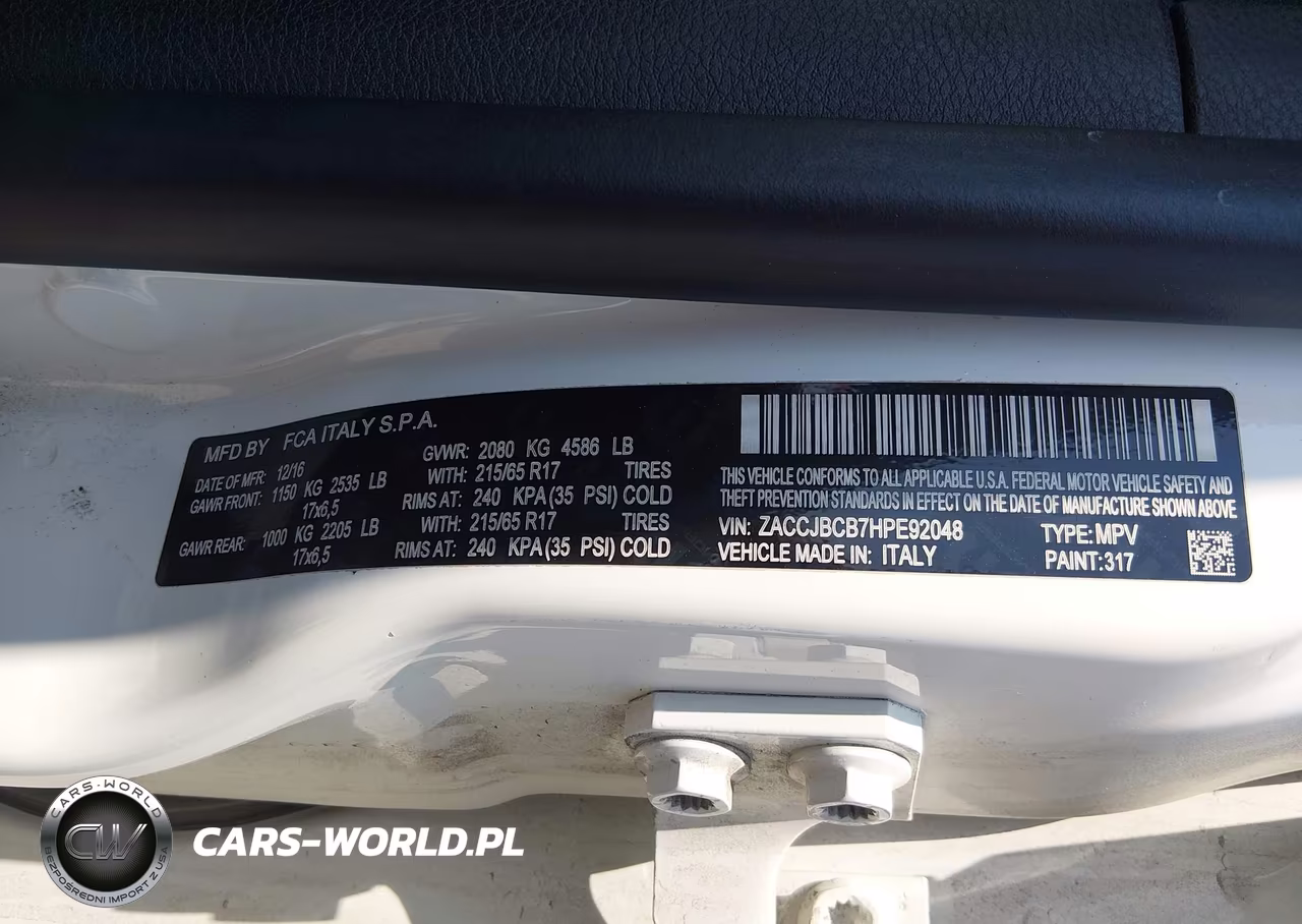 2017 Jeep Renegade Deserthawk VIN:ZACCJBCB7HPE92048 - 9