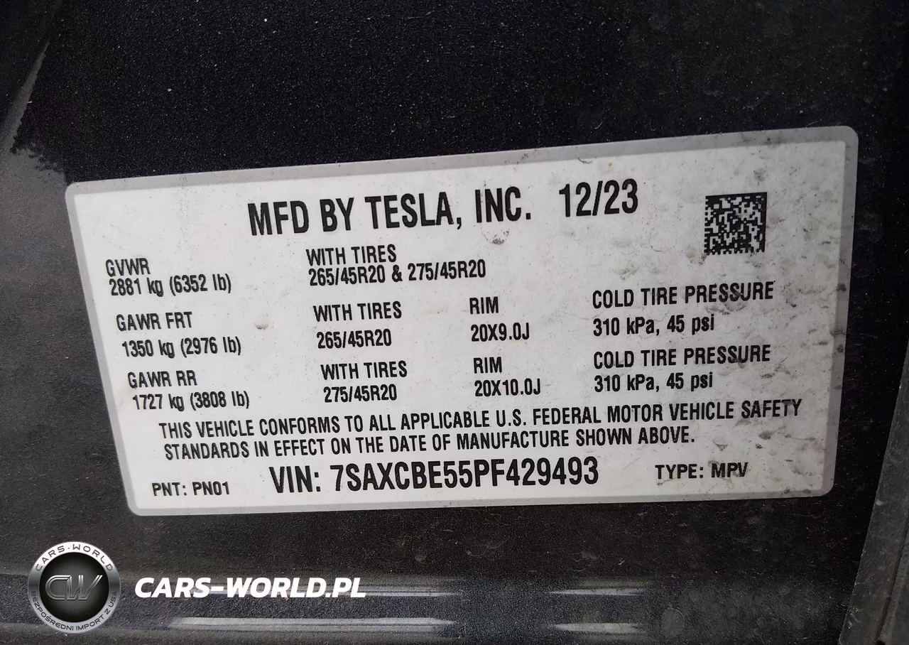 2023 Tesla Model X Dual Motor All-Wheel Drive-Standard Range VIN:7SAXCBE55PF429493 - 9