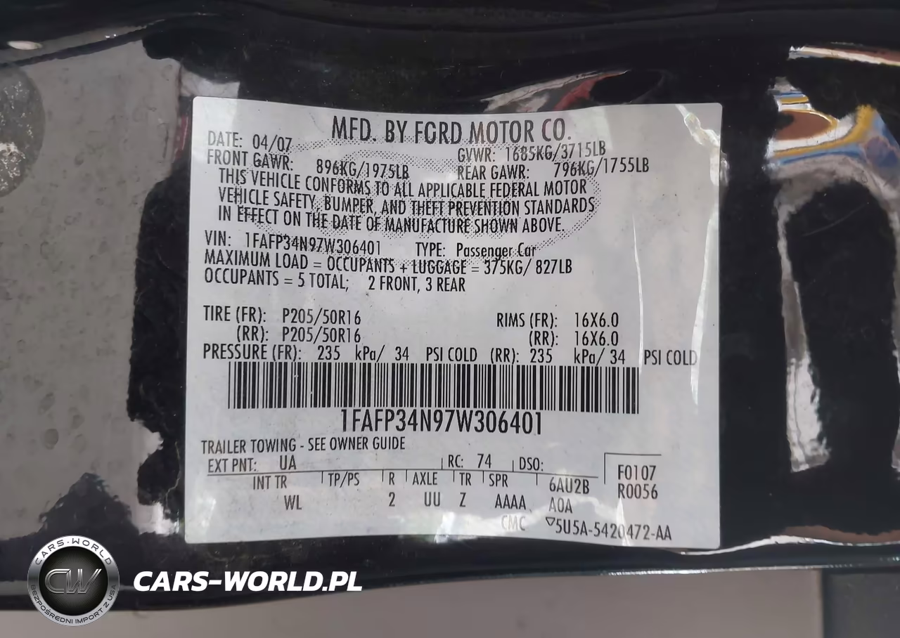 2007 Ford Focus S-Se-Ses VIN:1FAFP34N97W306401 - 9