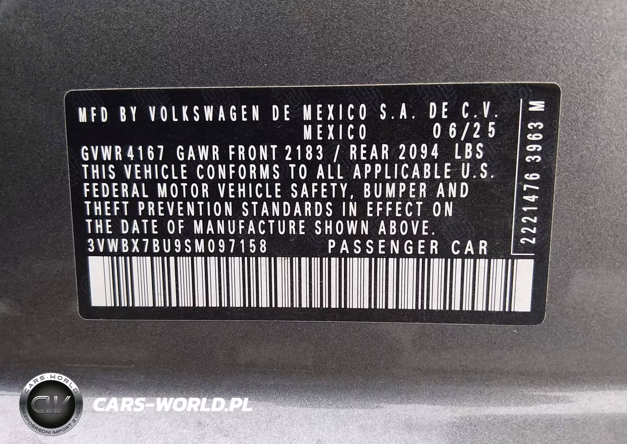 2025 Volkswagen Jetta 1.5T Sport VIN:3VWBX7BU9SM097158 - 9