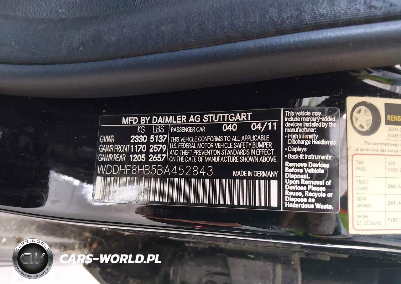 2011 Mercedes-Benz E 350 4Matic VIN:WDDHF8HB5BA452843 - 9
