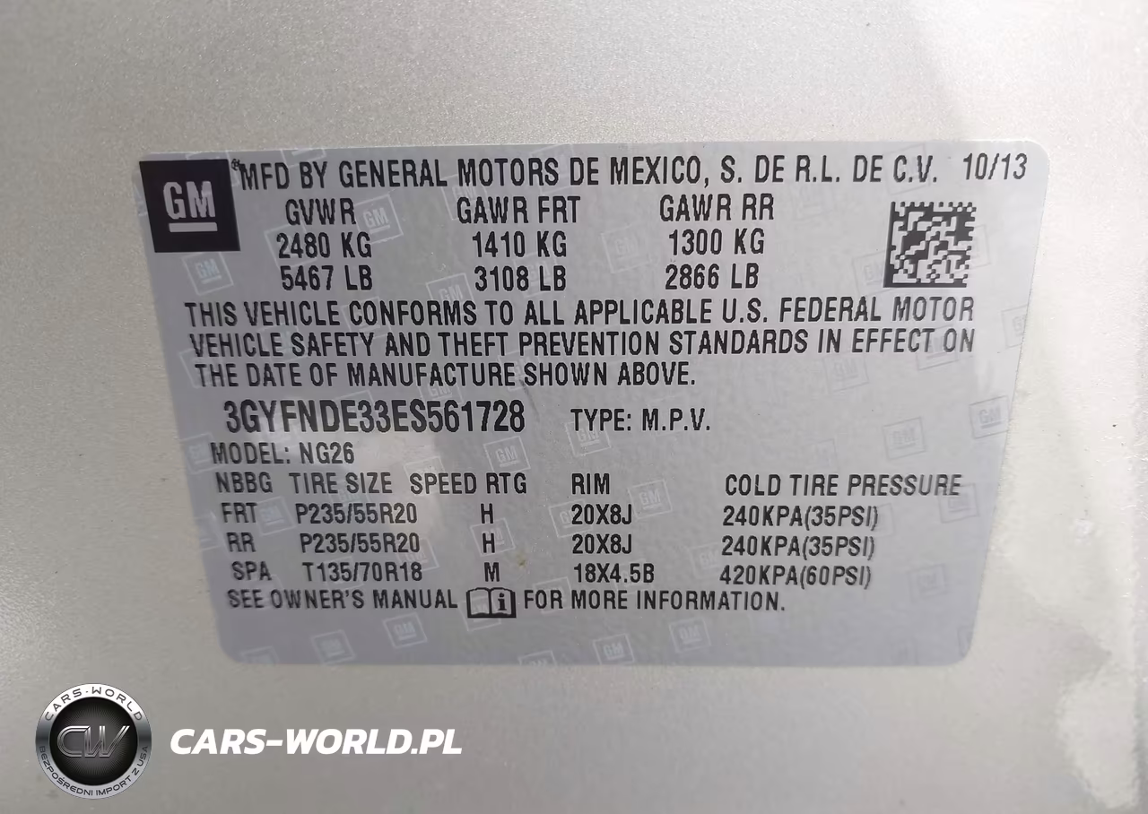 2014 Cadillac Srx Premium Collection VIN:3GYFNDE33ES561728 - 9