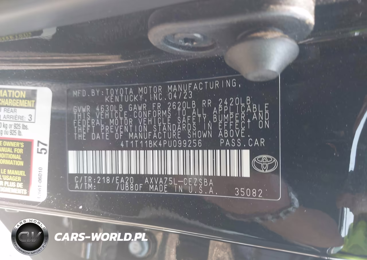 2023 Toyota Camry Se Awd VIN:4T1T11BK4PU099256 - 9