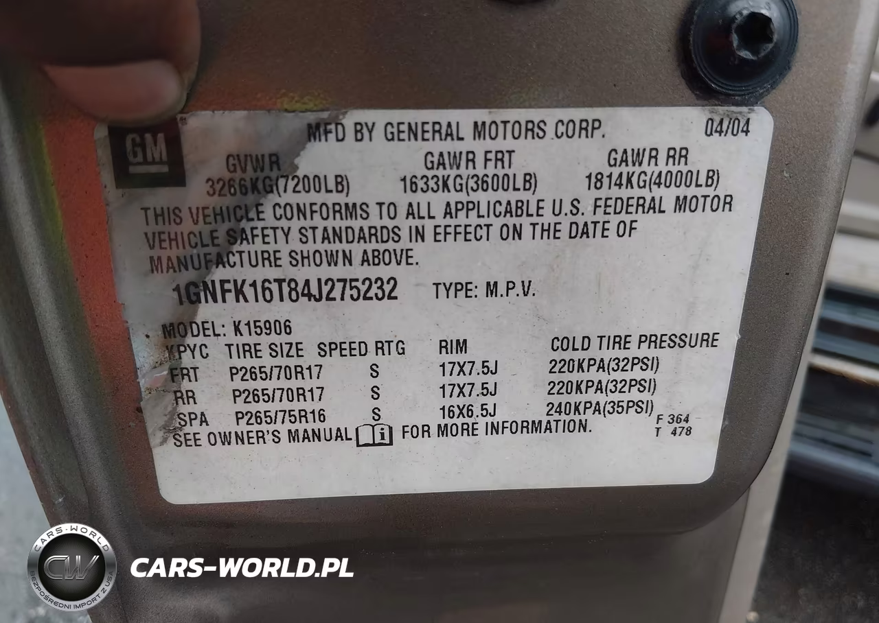 2004 Chevrolet Suburban 1500 Lt VIN:1GNFK16T84J275232 - 9