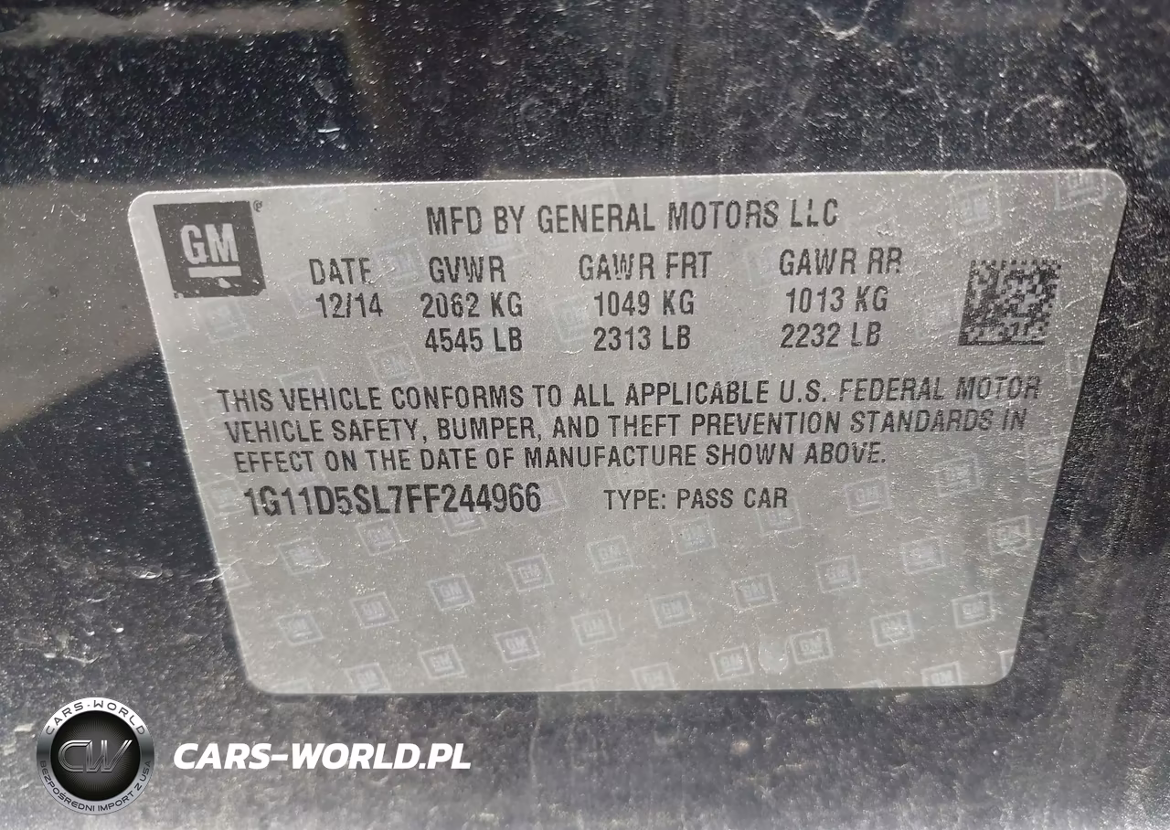 2015 Chevrolet Malibu 2Lt VIN:1G11D5SL7FF244966 - 9