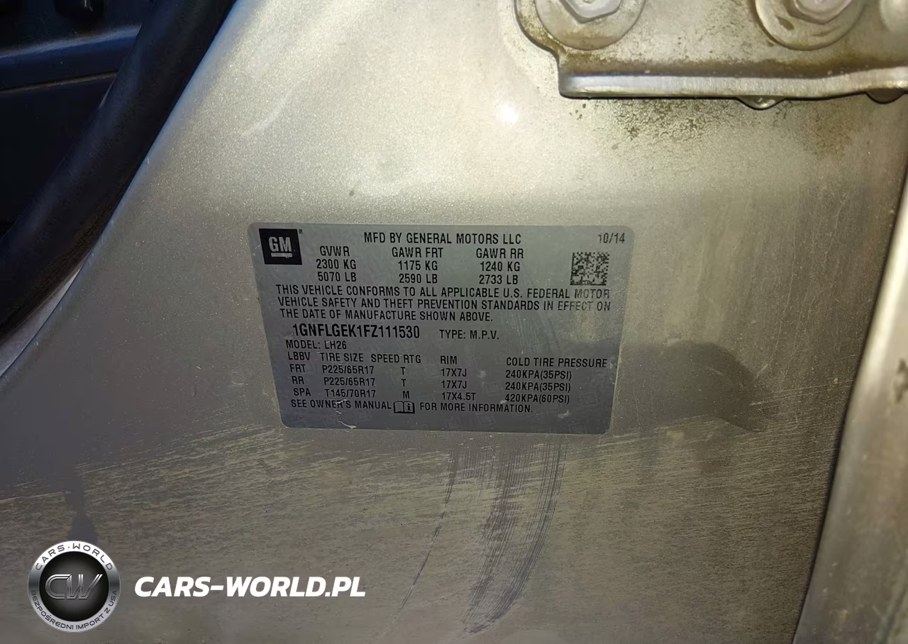 2015 Chevrolet Equinox Lt VIN:1GNFLGEK1FZ111530 - 9